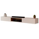 Rack Suspenso para Painel ou TV até 75 Polegadas 2,10m 2 Portas com Nicho Montreal Off White