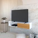 Rack Suspenso para TV até 50 Polegadas 120cm 1 Porta e 1 Nicho Atena
