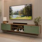 Rack Suspenso para TV até 80 Polegadas 218 cm 2 Portas Rustic/Verde Vik Madesa Rack Suspenso para TV até 80 Polegadas 218 cm 2 Portas Rustic/Verde Vik Madesa