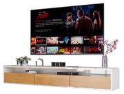 Rack Suspenso para TV Life 1.36 Nature com Off White - MóveisAqui