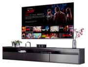 Rack Suspenso para TV Life 1.8 Preto Acetinado - MóveisAqui