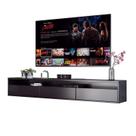 Rack Suspenso Pequeno de Parede para Sala de Tv ou Quarto Life 1.12 - Preto - MoveisAqui