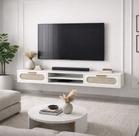 Rack Suspenso Santorini 1,80m MDF 2 Gavetas Moderno Sala de TV até 65 Polegadas Rack Suspenso Santorini 1,80m MDF 2 Gavetas Moderno Sala de TV até 65 Polegadas