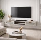 Rack Suspenso Santorini 1,80m MDF 2 Gavetas Moderno Sala de TV até 65 Polegadas