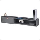 Rack Suspenso Supremo Home TV Smart 55 Pol Porta Basculante Nicho Decoração Sala Quarto - Cinza - Lojas RPM