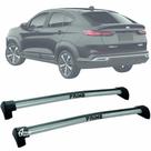 Rack Teto Aluminio Prime Fiat FastBack Turbo Audace Prata PR336