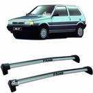 Rack Teto Aluminio Prime Fiat Uno 2pts 96 até 00 Prata PR002