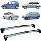 Rack Teto Aluminio Prime Fiat Uno 84 até 13 4pts Prata PR001