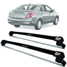 Rack Teto Aluminio Prime Nissan Versa 12 até 21 Preto PR197