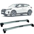 Rack Teto Trav Aluminio Prime Nissan Kicks 16/19 Prata PR053 Rack Teto Trav Aluminio Prime Nissan Kicks 16/19 Prata PR053
