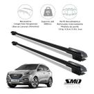Rack Travessa de Teto Hyundai Ix35 2010 a 2018 Aluminio Preto
