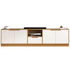 Rack Tucuma 2.3 4 Portas 1 Gaveta Jb Bechara Cor Nature Off White