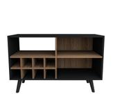 Rack TV 43 3 Prateleiras Adega Retro Appunto Preto/castanho