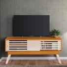 Rack Tv 65 Pol 150cm Bancada Para Sala Orlin Cinamomo/off White M20 - D'rossi