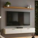 Rack Tv 65 Pol. Suspenso 160cm 2 Portas Lila Off/Cinamomo Z49 - Mpozenato Rack Tv 65 Pol. Suspenso 160cm 2 Portas Lila Off/Cinamomo Z49 - Mpozenato
