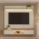 Rack Tv 70 Pol. Suspenso 180cm Painel 2 Portas Ferara Canela