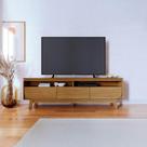 Rack Tv 75 Pol 200cm Bancada Para Sala Elarin M20 - D'rossi Cor Cumaru
