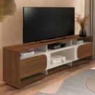 Rack Tv 86 Pol 220cm com 2 Portas Reno Cedro/Off White A09 - Mpozenato Rack Tv 86 Pol 220cm com 2 Portas Reno Cedro/Off White A09 - Mpozenato