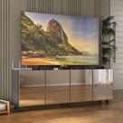 Rack TV até 50 Polegadas 4 Portas com Rodízios e Espelhos Multimóveis MP1080