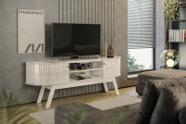 Rack Valência Para TV até 75 Polegadas Calacata e Off White - Madetec Rack Valência Para TV até 75 Polegadas Calacata e Off White - Madetec
