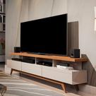 Rack Vivare Off White e Nature 180 cm