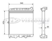 Radiador Gol Parati Saveiro 1.0 8V/16V Visconde Rv2508
