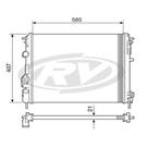 Radiador Scenic 1999 a 2001 Visconde 12901