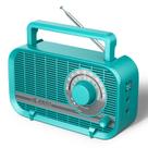 Rádio AM FM portátil Audiocrazy com Bluetooth e alto-falante verde