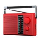 Rádio AM FM portátil LEOTEC com melhor recepção vermelha