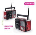 Rádio Am Fm Portátil Recarregável Usb Sd 110v/220v