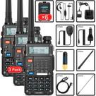 Rádio amador portátil Greaval UV-5R de longo alcance UHF VHF, pacote com 3