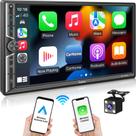 Rádio Auto SJOYBRING com CarPlay e Android Auto Sem Fio