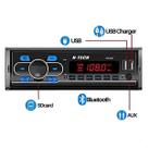 Rádio Automotivo Para Carro 1Din Bluetooth FM SD 2 USB Bluetooth com Controle Remoto e Entrada Auxiliar HTech HT1023