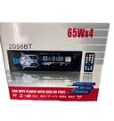Rádio Automotivo Som MP3 Player Com Bluetooth Entrada USB e Micro SD e Controle - BT