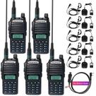 Rádio bidirecional BAOFENG UV-82 Ham Radio 144-148/420-450 MHz (pacote com 5)