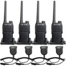 Rádio bidirecional Retevis RT47 à prova d'água com microfone IP67, pacote com 4