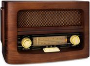 Rádio ClearClick VR47 Vintage de Madeira AM/FM Bluetooth 110V