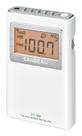 Rádio de bolso Sangean DT-160 AM/FM estéreo 100h com bateria branca