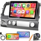Rádio de carro Inexaccessories 4G+64G com CarPlay sem fio e Android Auto para Honda Civic 2006-2011 com GPS/Bluetooth/FM/WiFi/Câmera de Backup