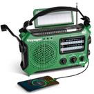 Rádio de emergência Kaito KA500GRN com alimentação de 5 vias AM/FM/SW verde