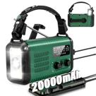 Rádio de emergência Lanshanchu 20000mAh, rádio solar com manivela
