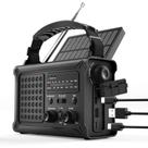 Rádio de Emergência OnLyee 12000mAh com Energia Solar, Manivela e LED Rádio de Emergência OnLyee 12000mAh com Energia Solar, Manivela e LED