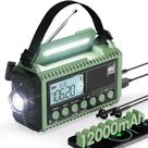 Radio de Emergencia Roxicosly 12000mAh Solar con Manivela y Protección IPX4