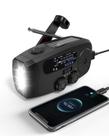 Rádio de manivela de emergência Emgykit 2000mAh/7400mWh preto