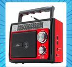 Rádio de Som Retro Vermelho