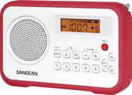 Rádio Digital Portátil Sangean PR-D18RD AM/FM Branco/Vermelho