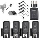 Rádio Flash 16 Canais com Transmissor + 4 Receptor para Flashes Estúdio CT-16