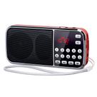 Rádio FM Bluetooth AM PRUNUS J-189 com lanterna LED vermelha