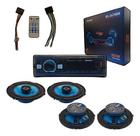 Rádio Fm Mp3 Carro Bt 2 Usb 192w 2 Pares 6'' 200w