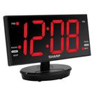 Rádio FM USB duplo Clock Sharp 8,9" LED Tilt Swivel 110V